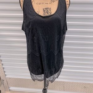 Black lace tank top
